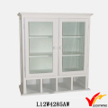 Glass Doors Vintage French Handmade Small Wall Cabinet